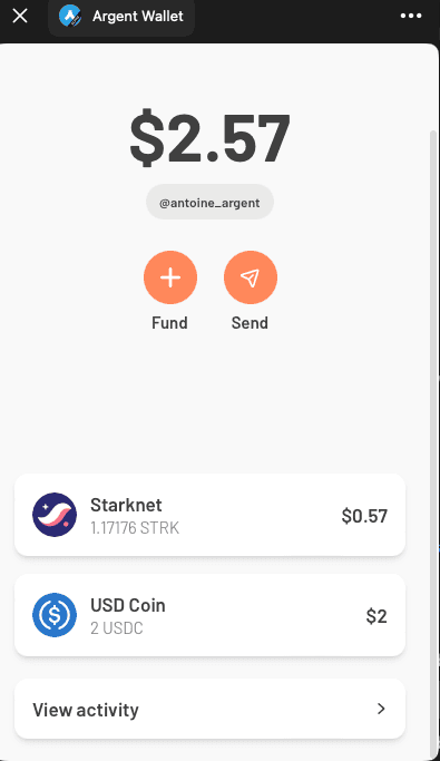 Argent Wallet screenshot 1